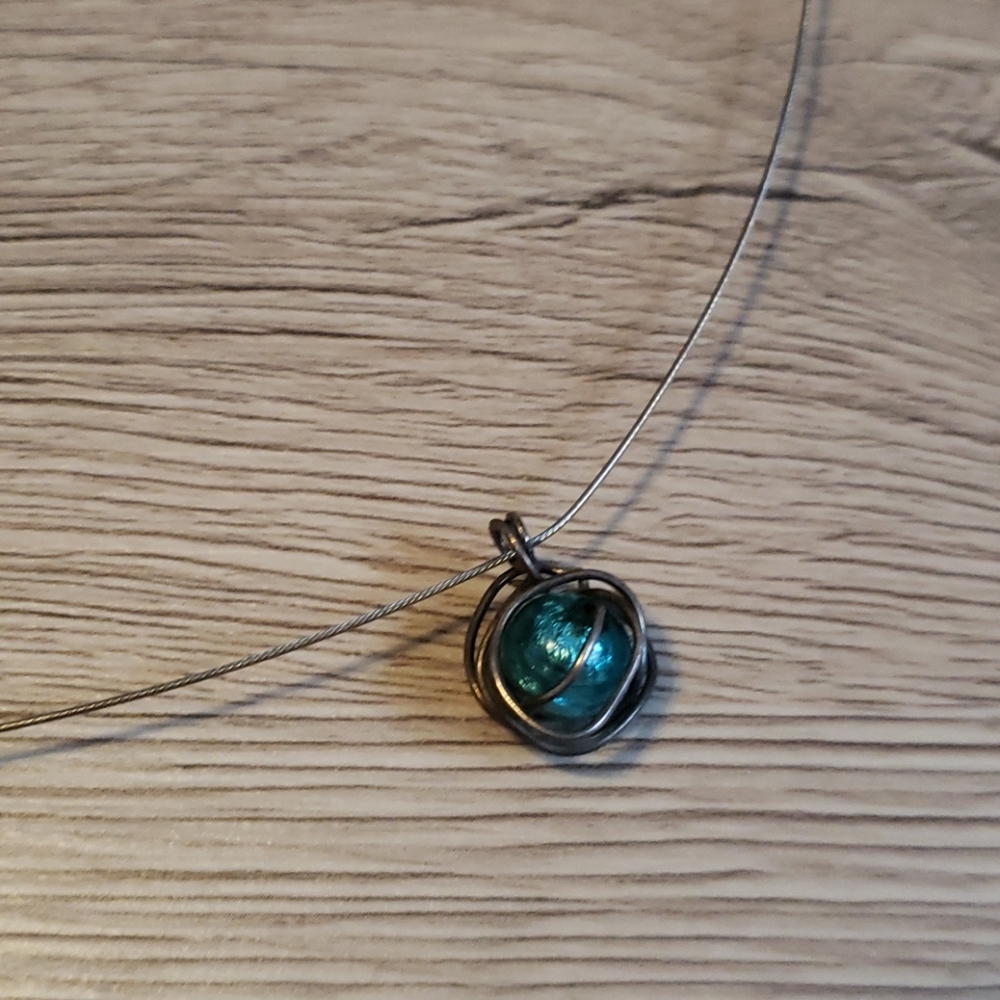 Italian Necklace Turquoise Wire Handmade